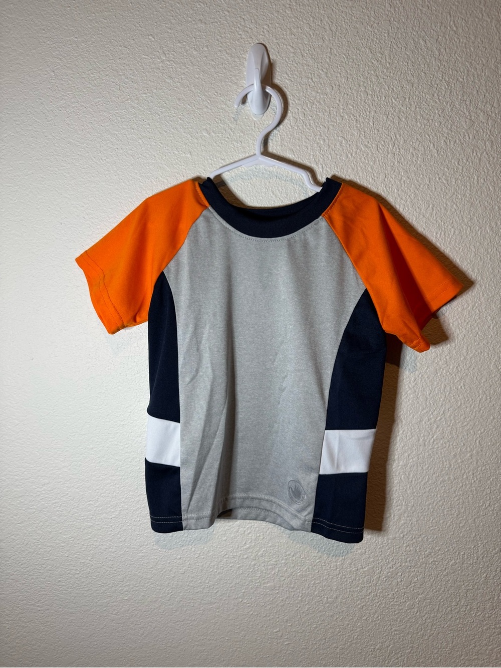 Kids Colorblock Athletic T-Shirt - Gray, Orange, Navy